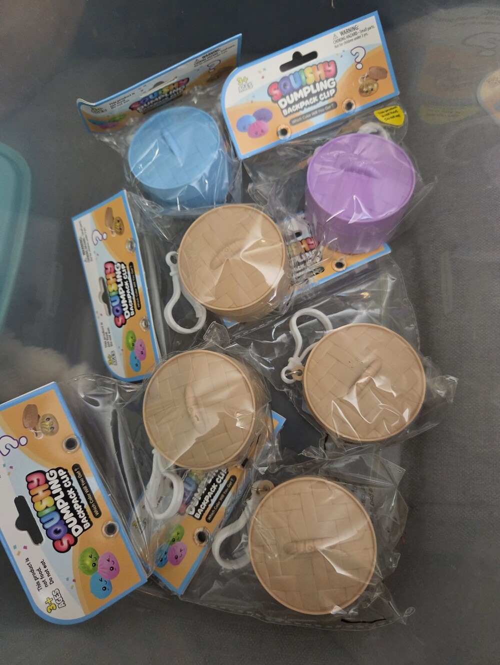 6 Mini Dumpling Keychain Set